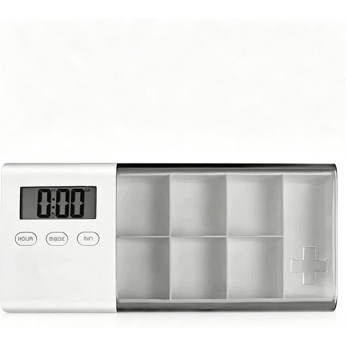 Smart Pill Box Weekly Organizer with 5-Group Alarm
