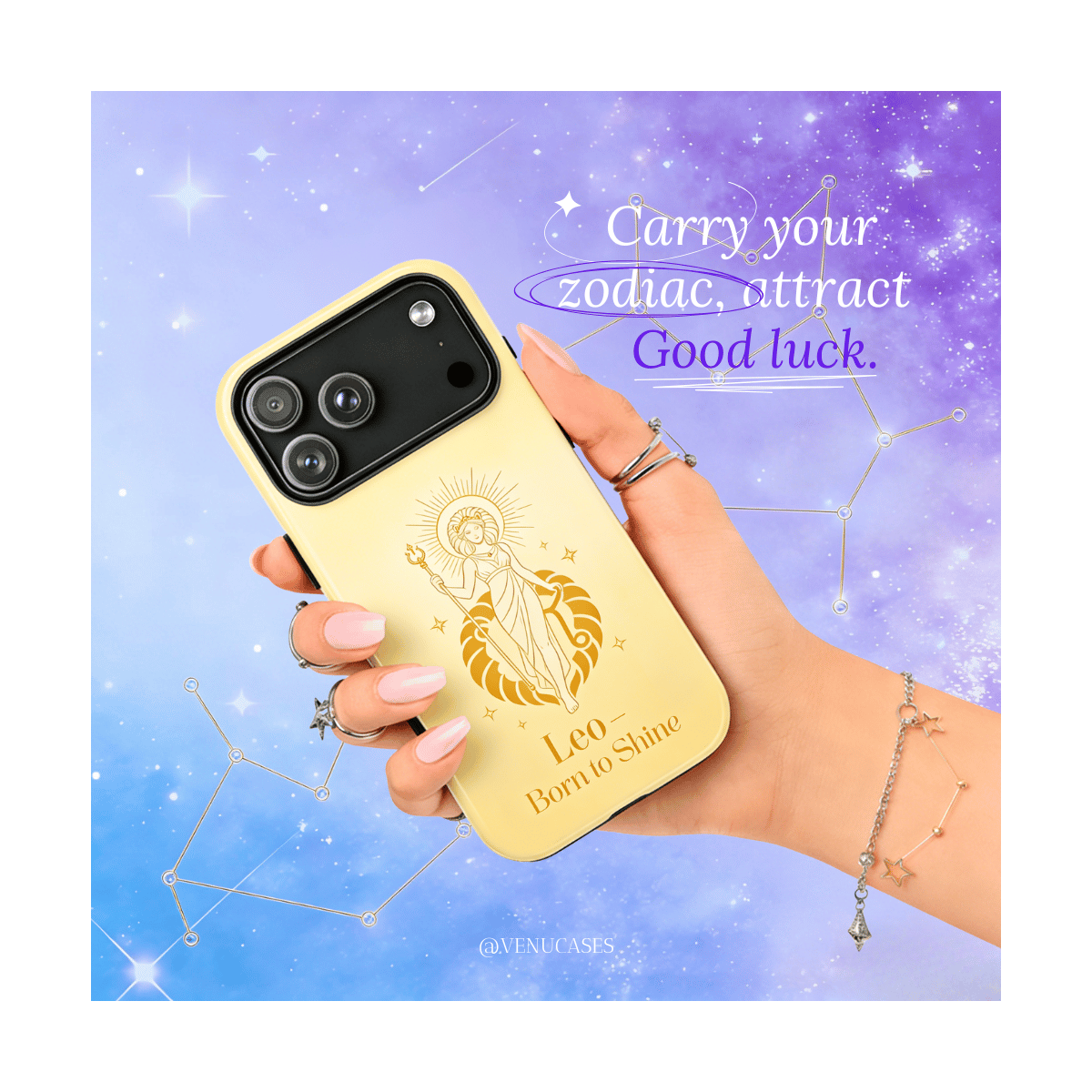 Leo Zodiac Solar Charm Case
