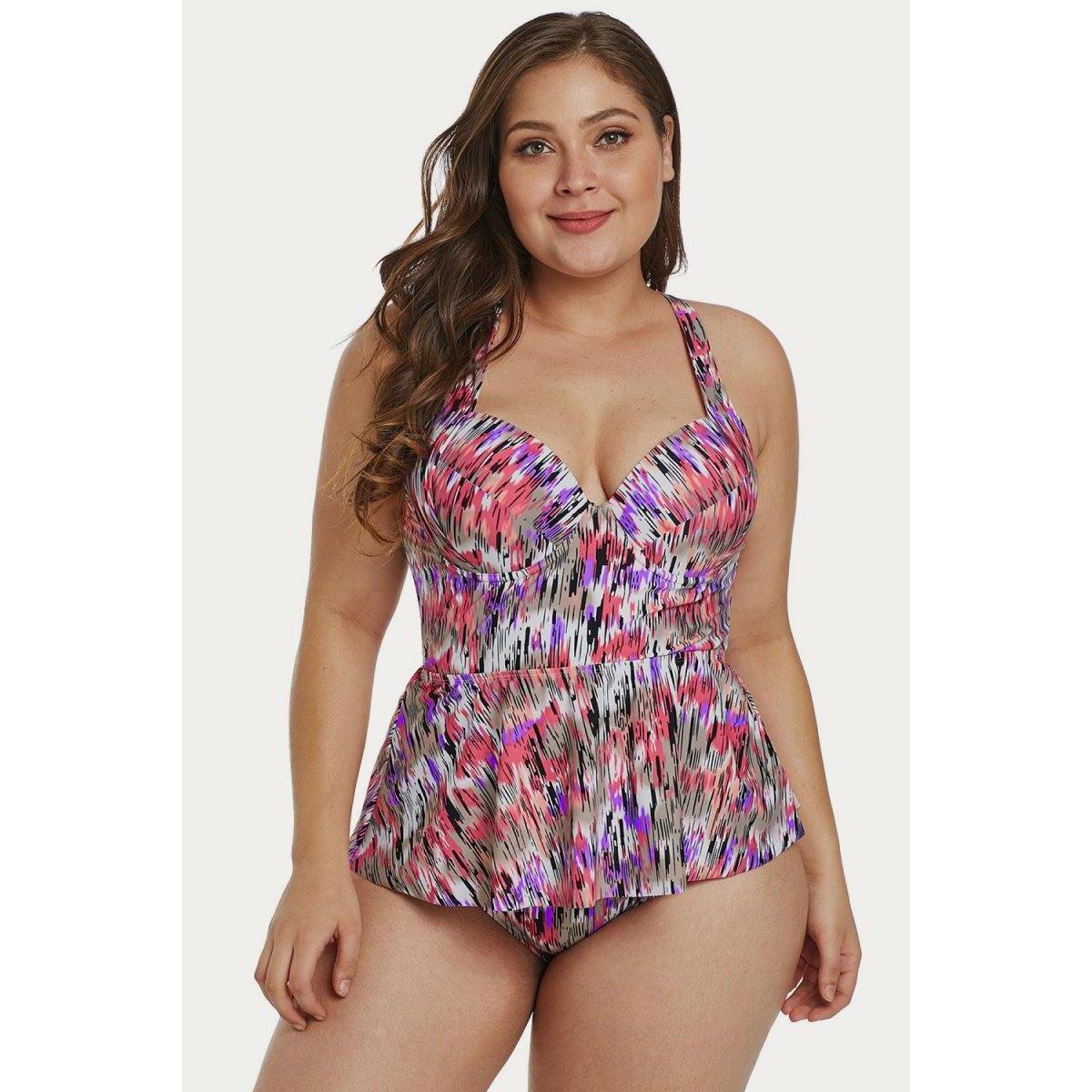 Mirage Print Peplum Tankini Coupons - RebateKey