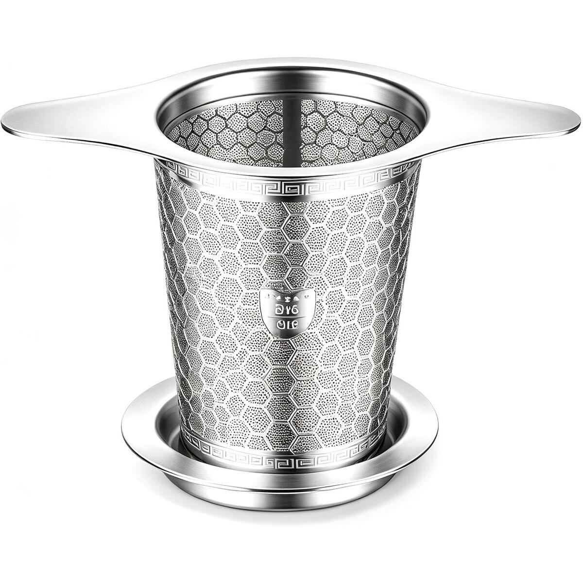 316 Stainless Steel Tea Infuser with Lid & Drip Tray