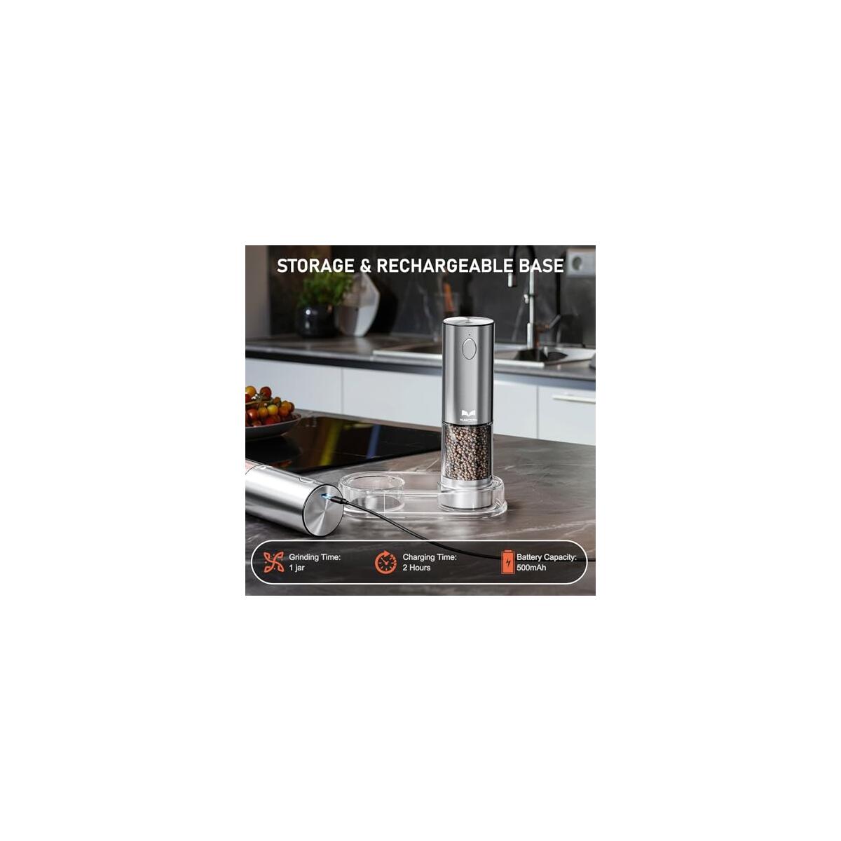 Electric Salt And Pepper Grinder Set Rechargeable Deals - RebateKey