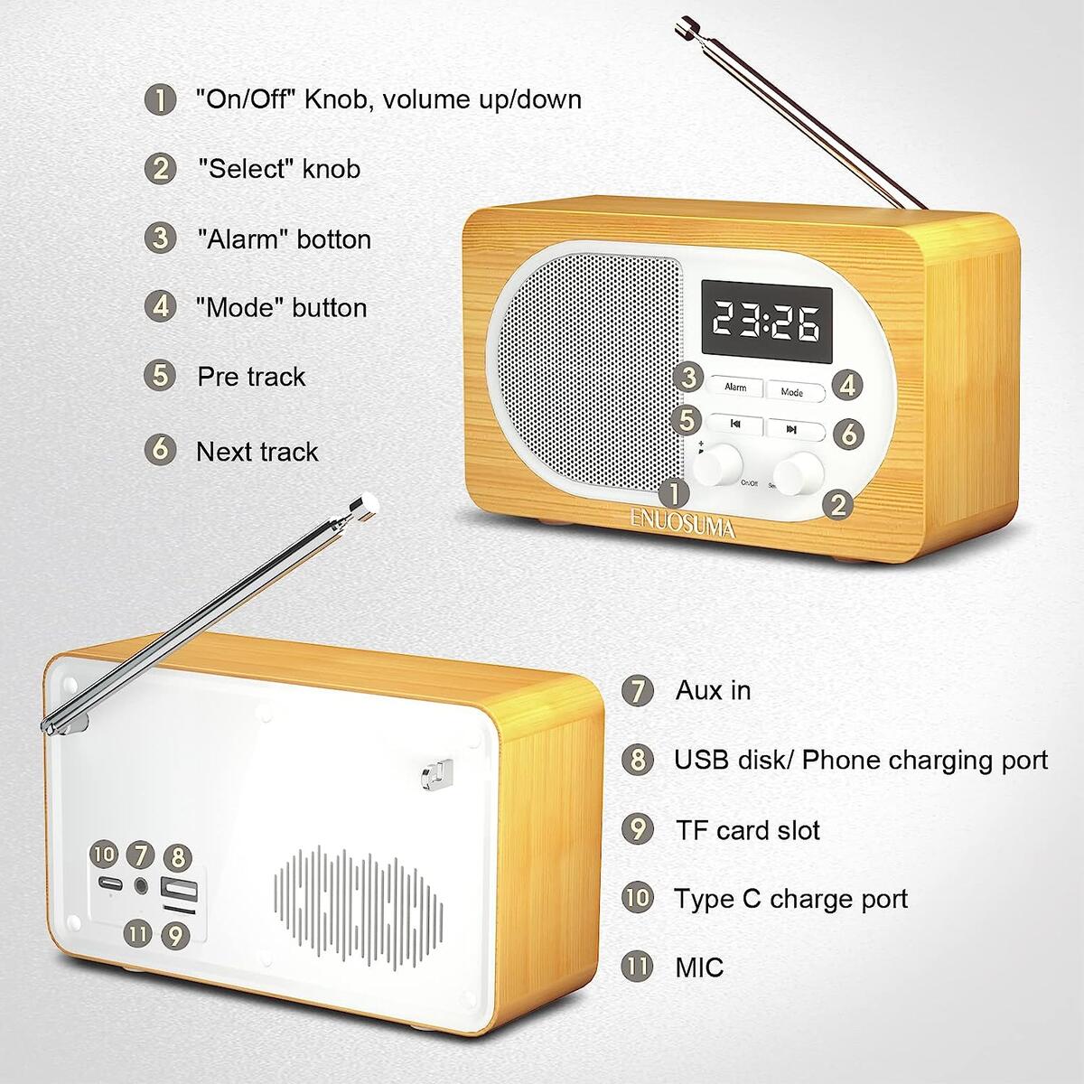 Enuosuma Retro Radio Bluetooth Promo Codes - RebateKey