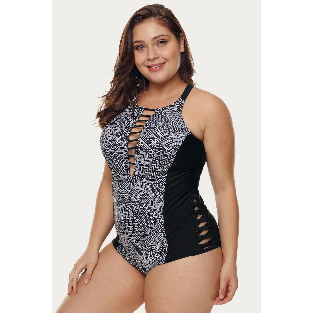 Monochrome Print Cutout Maillot 1 Coupons - RebateKey