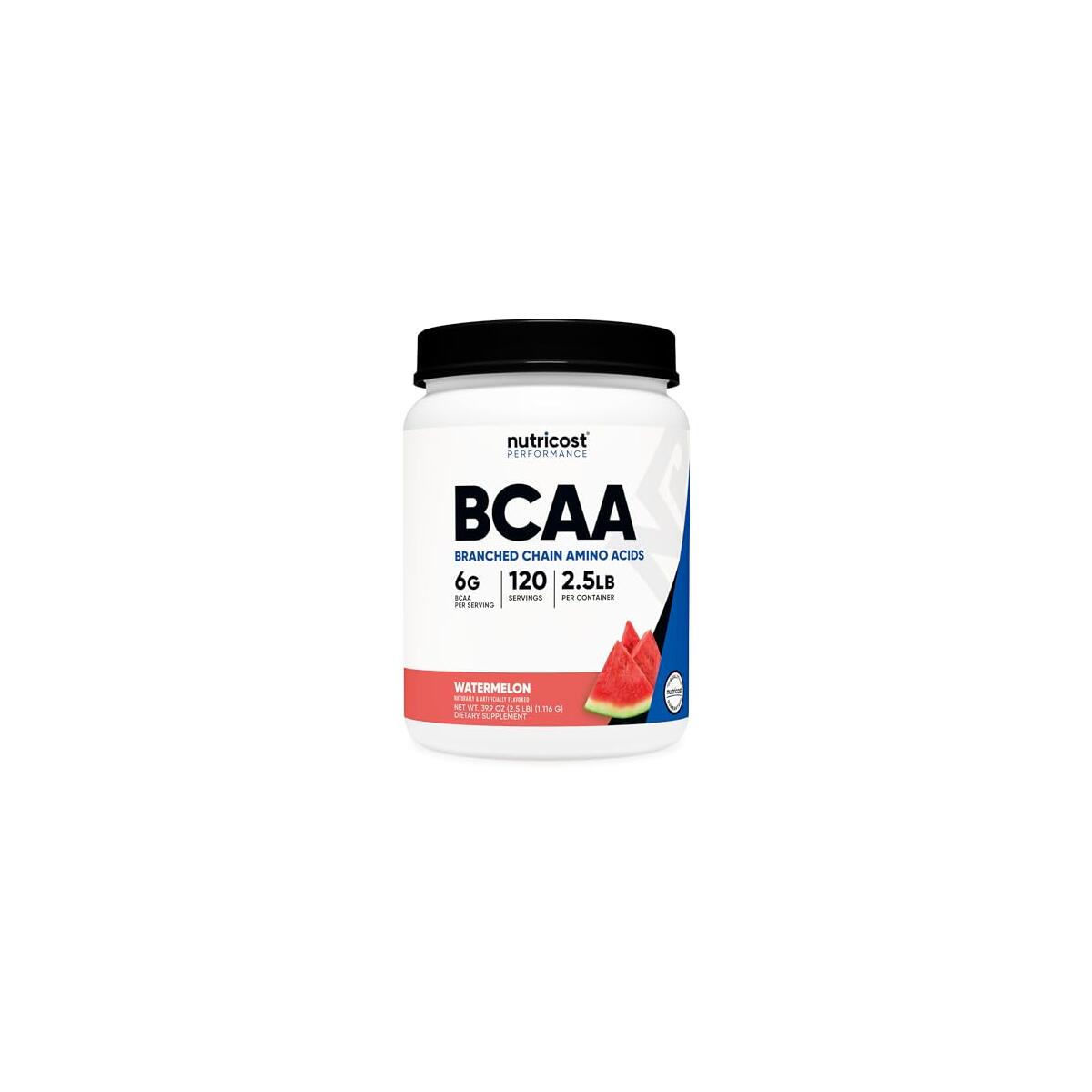 Nutricost BCAA Powder 2:1:1 (Watermelon, 120 Servings) - Gluten Free, Non-GMO, Vegetarian