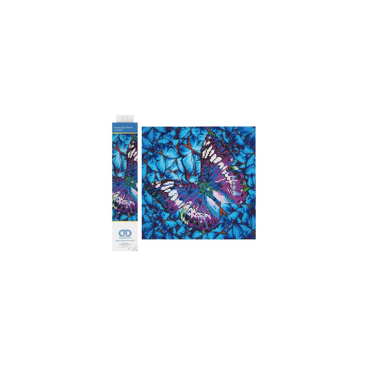 DIAMOND DOTZ Flutter by Mauve Butterflies Diamond Painting Kits for Adults - Diamond Art Kits a Relaxing Creative Craft Kit with Dotz Gems 12"x12"