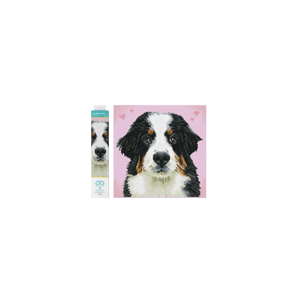 DIAMOND DOTZ Say Hello to Zuzu Dog Diamond Painting Kits for Adults - Diamond Art Kits a Relaxing Creative Craft Kit with Dotz Gems 11.4