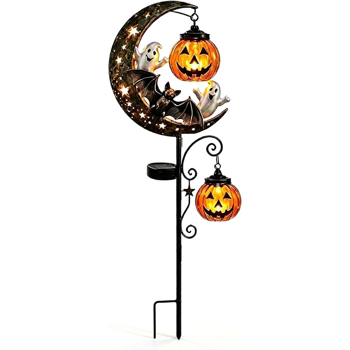Halloween Moon Pumpkin Solar Stake Light