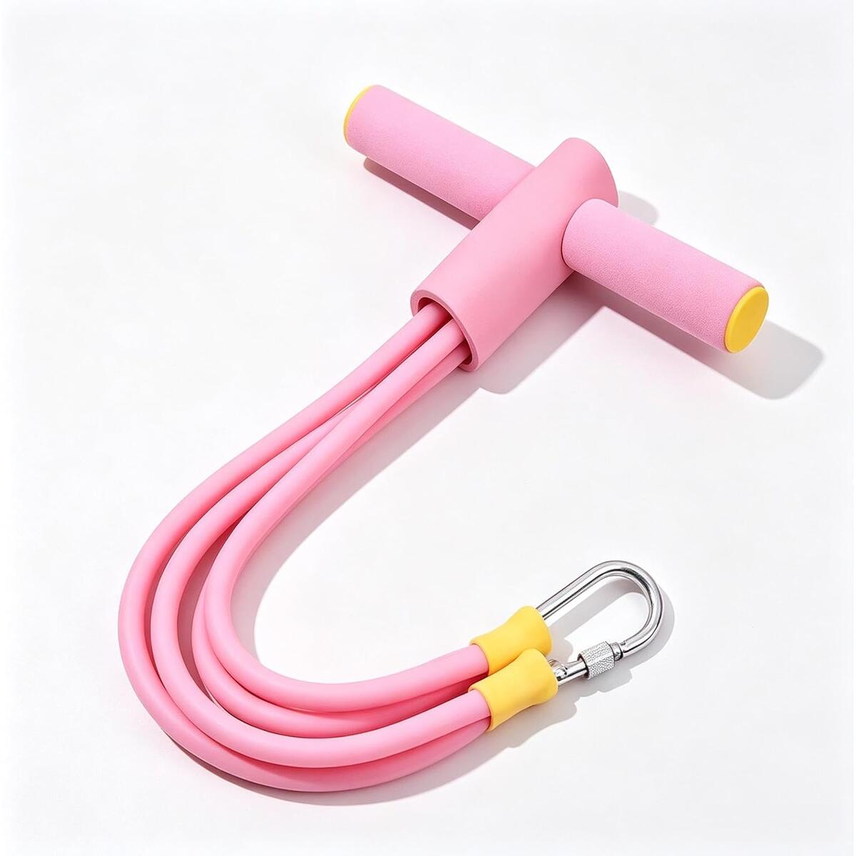 4-Tube Resistance Band with T-Shaped Handle & Carabiner