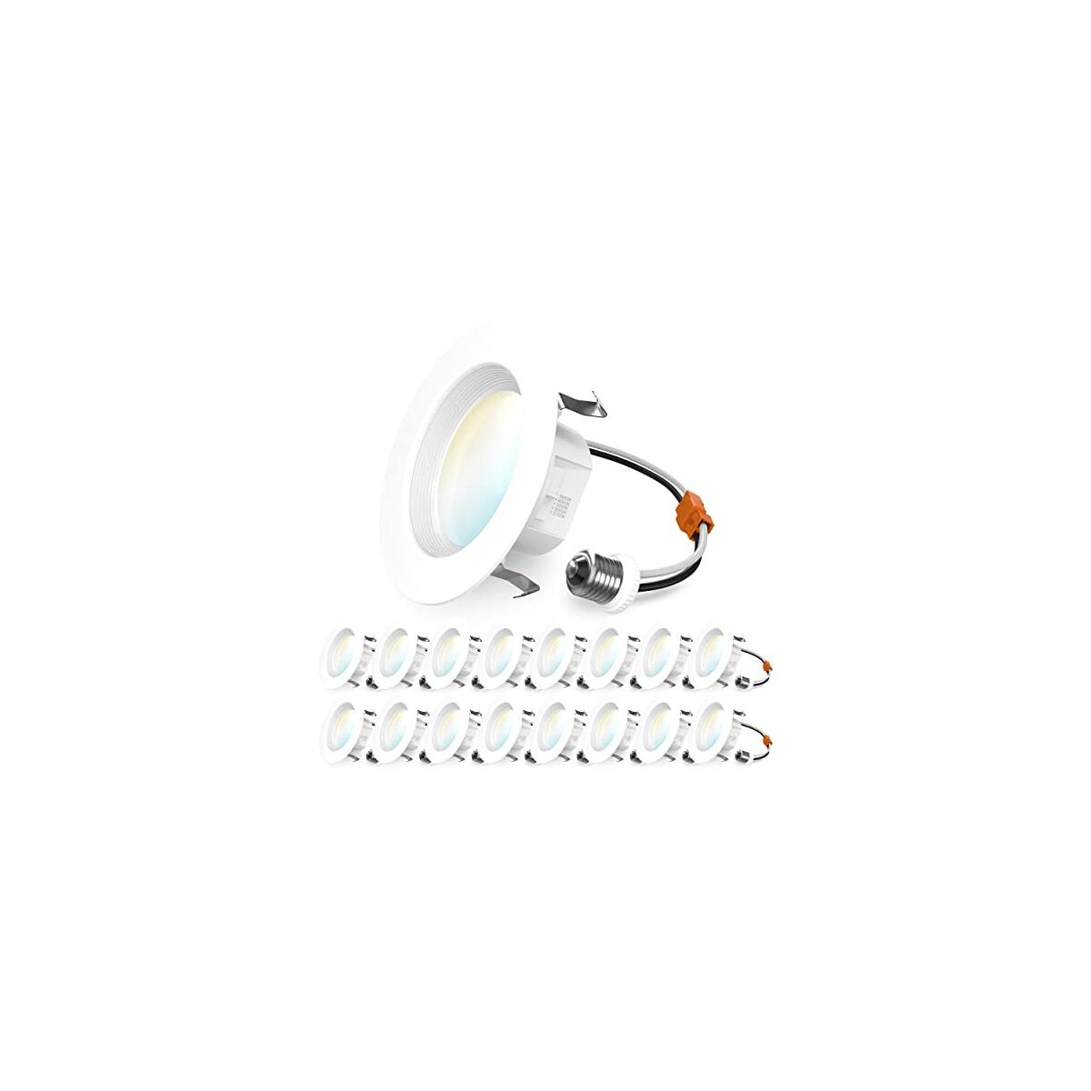 Sunco 16 Pack 4 Inch LED Recessed Lights, Retrofit Can Lighting, 660 LM, 11W (40W Equivalent), Selectable CCT 2700K/3000K/4000K/5000K, Dimmable, Baffle Trim, Replacement Conversion Kit UL