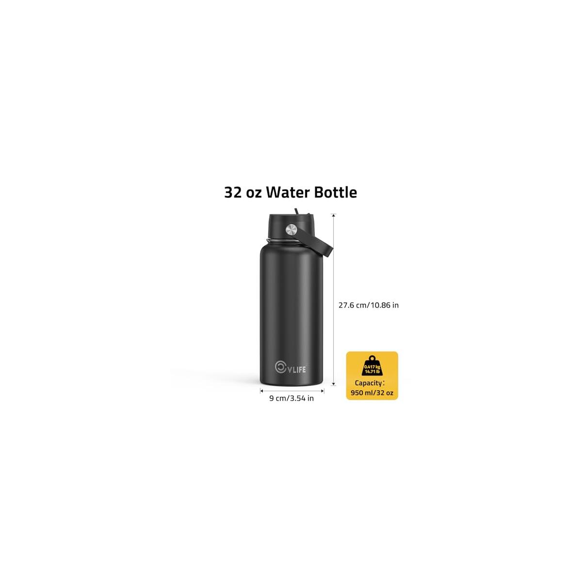32 Oz Insulated Water Bottle With Straw Deal - RebateKey