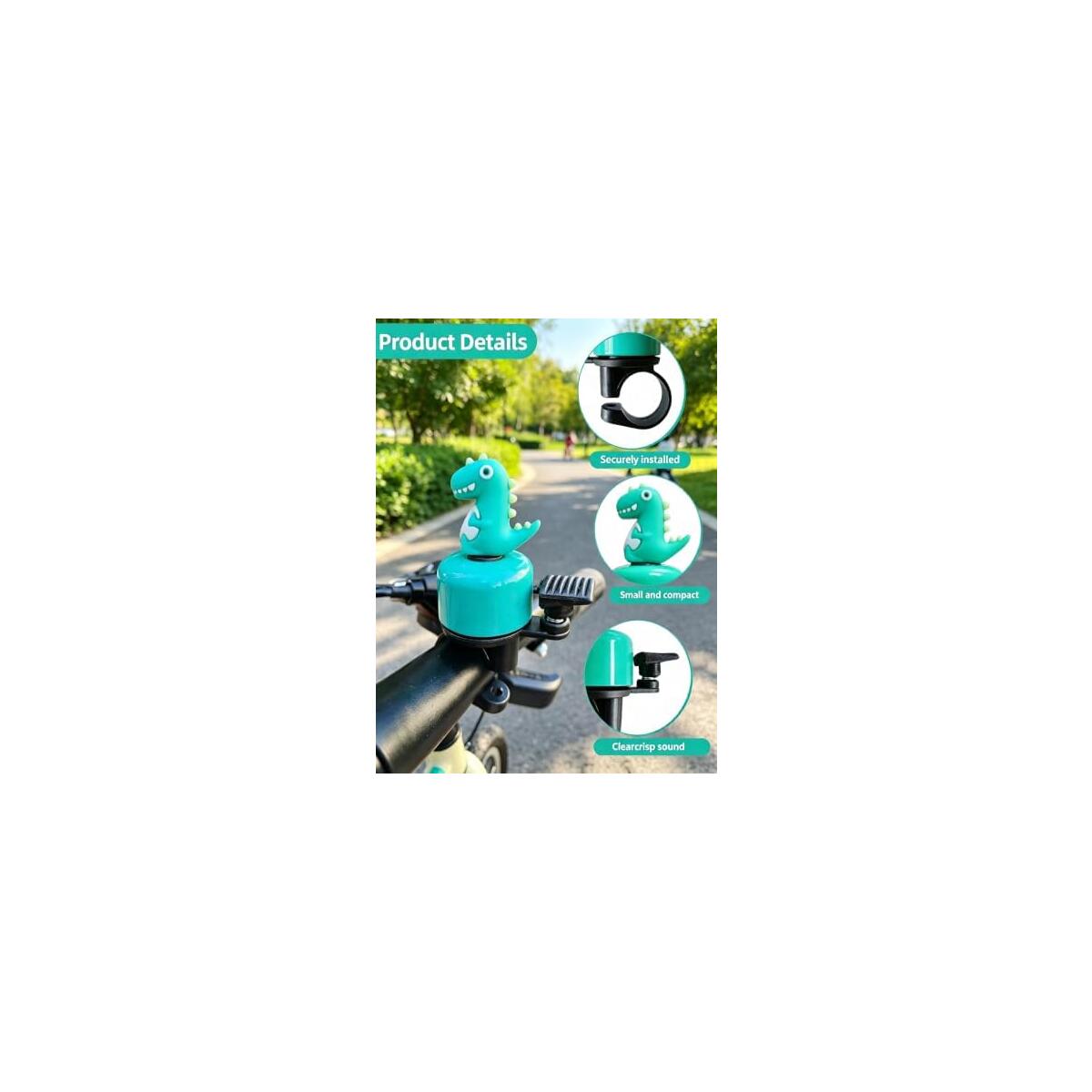 Dinosaur Kids Bike Bell 3d Figure Loud Clear Sound Promo Code - RebateKey