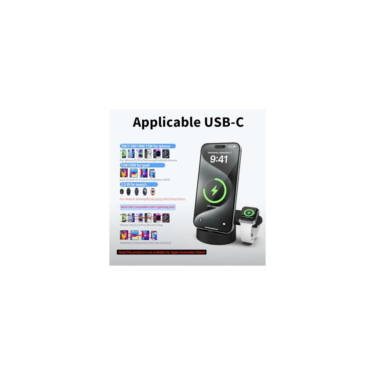 2 In 1 Charging Station For Iphone Apple Watch Deals - RebateKey