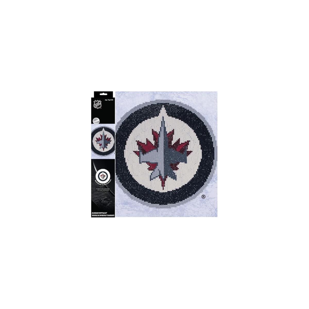 DIAMOND DOTZ NHL Winnipeg Jets Hockey Diamond Painting Kits for Adults - Diamond Art Kits a Relaxing Creative Craft Kit with Dotz Gems 12.6"x 12.6"