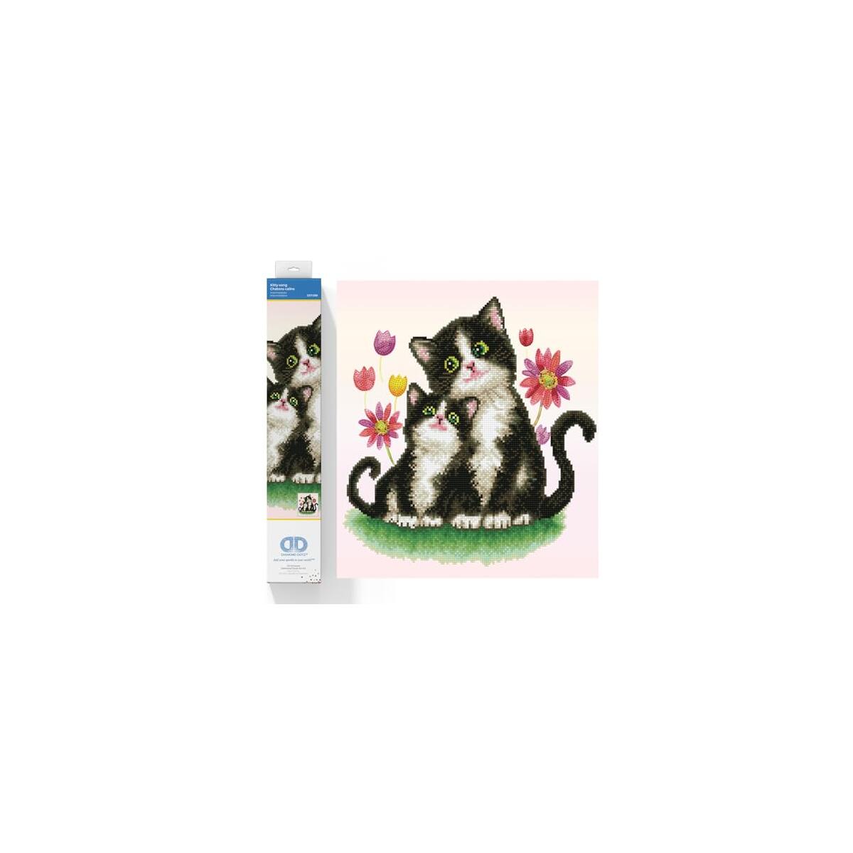 DIAMOND DOTZ Kitty Song Cats Diamond Painting Kits for Adults - Diamond Art Kits a Relaxing Creative Craft Kit with Dotz Gems 16.5"x14.6"