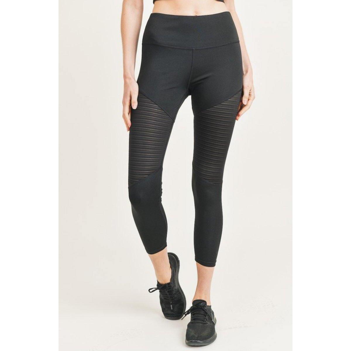 Stripe Mesh Cropped Yoga 1 Deal - RebateKey