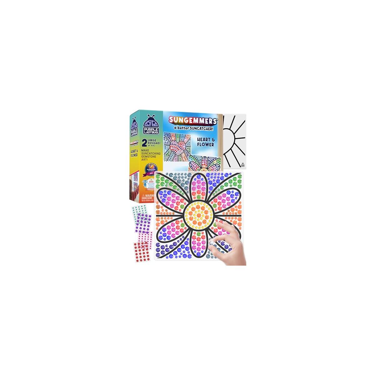 SUNGEMMERS DIY Gem-Sticker Window Diamond Art Suncatcher Kits - Stocking Stuffers for Kids 8-12, Birthday Gifts for 6 7 8 9 10 11 12 Year Old Girls & Boys, Fun Arts & Crafts for Kids Ages 8-12 6-8