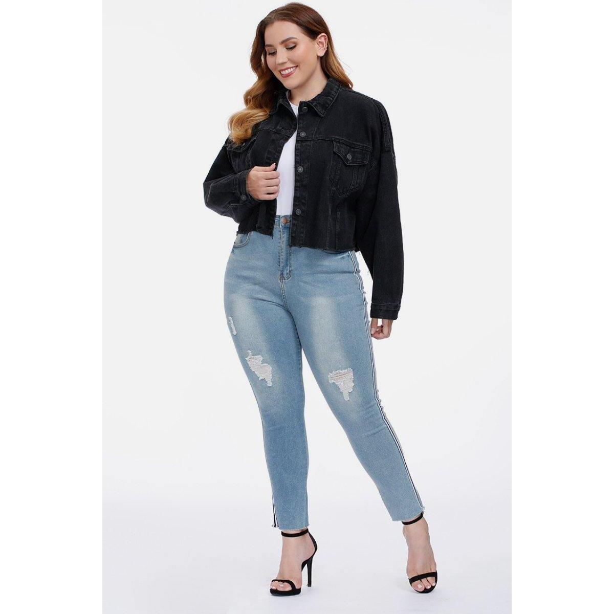 Cropped Black Denim Jacket Promo Code - RebateKey