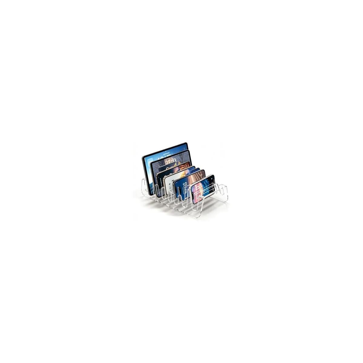 8-Slot Clear Acrylic Multiple Device Holder Stand