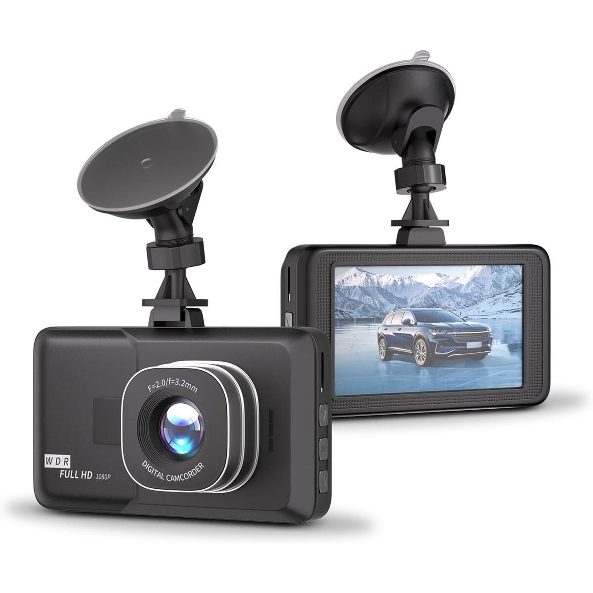 1080P Full HD Dash Cam, 3-Inch Dashboard Camera with 170&deg; Ultra-Wide Angle, Superior Night Vision & Low Light, Built-in Loop Recording, G-Sensor Emergency Lock, Compact Design