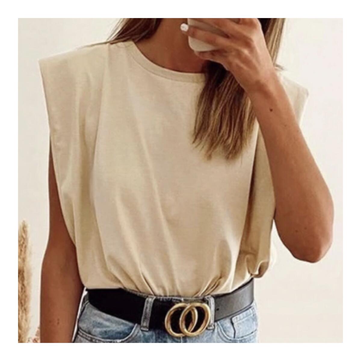 Street Style Shoulder Padded Deal - RebateKey