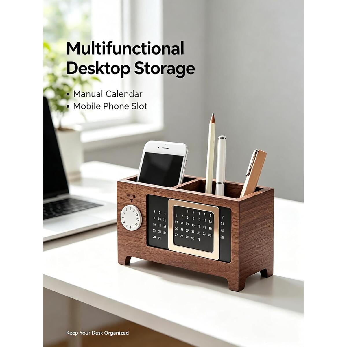 Wooden Desk Organizer Pen Deal - RebateKey
