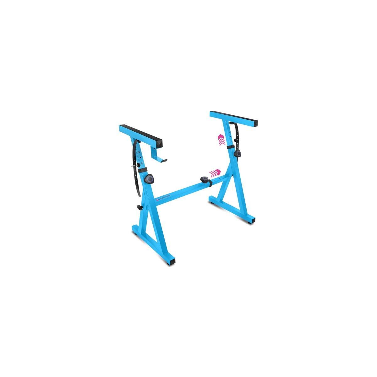 Liquid Stands Piano Keyboard Stand - Z Style Adjustable and Portable Heavy Duty Music Stand for Kids and Adults -Fits 54-88 Key Electric Pianos - Sturdy Musical Keyboard Stand (Light Blue)