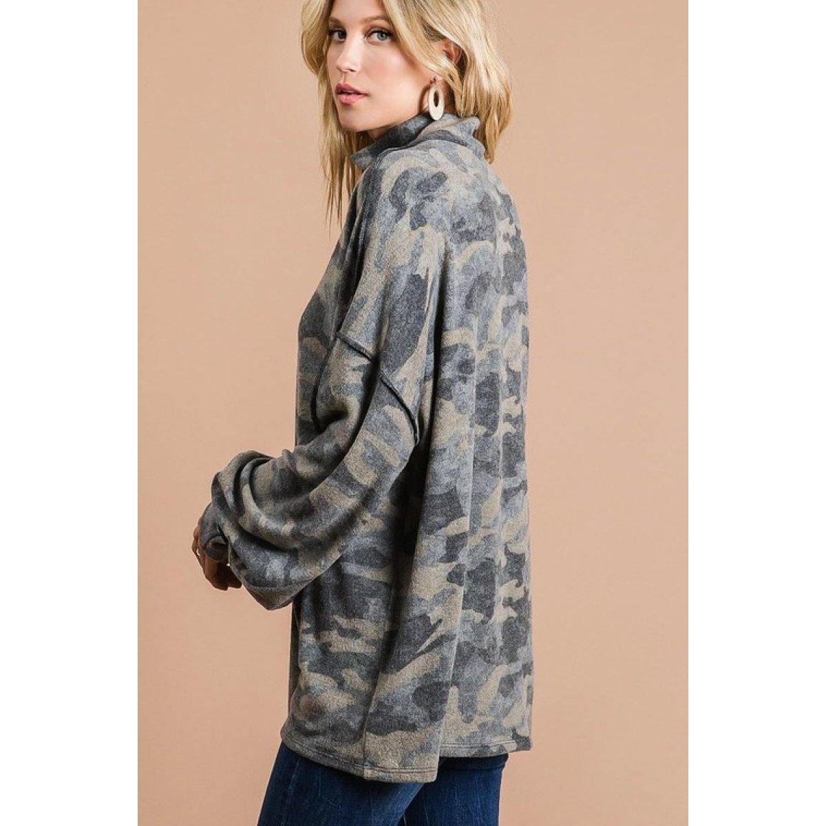 Neck Zip Camo Top Promo Codes - RebateKey