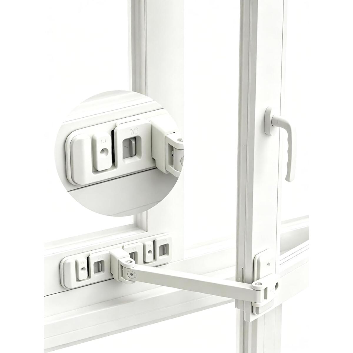 Window Restrictor No Drill Self-Adhesive Safety Lock