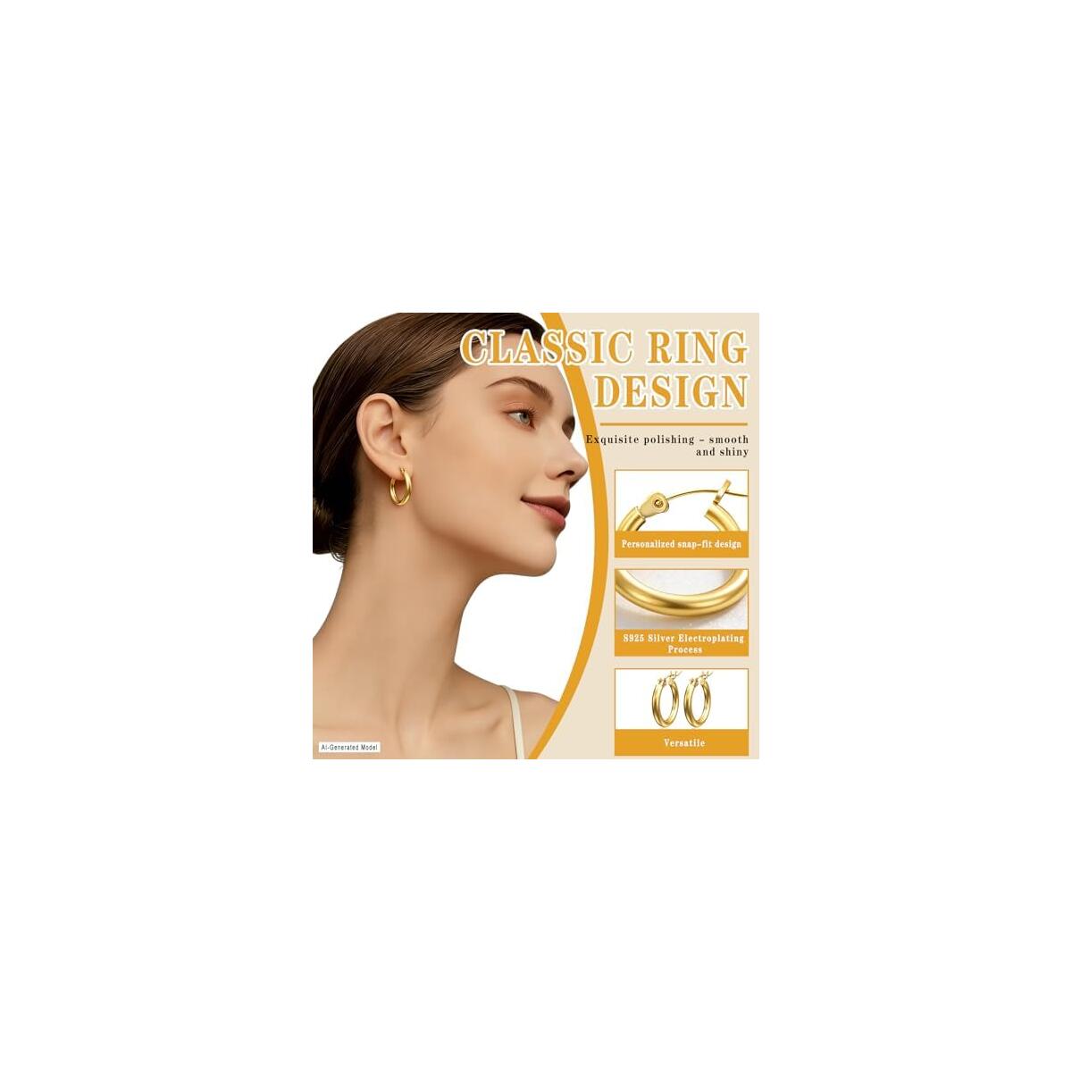 Mm Gold Earrings Post Deals - RebateKey