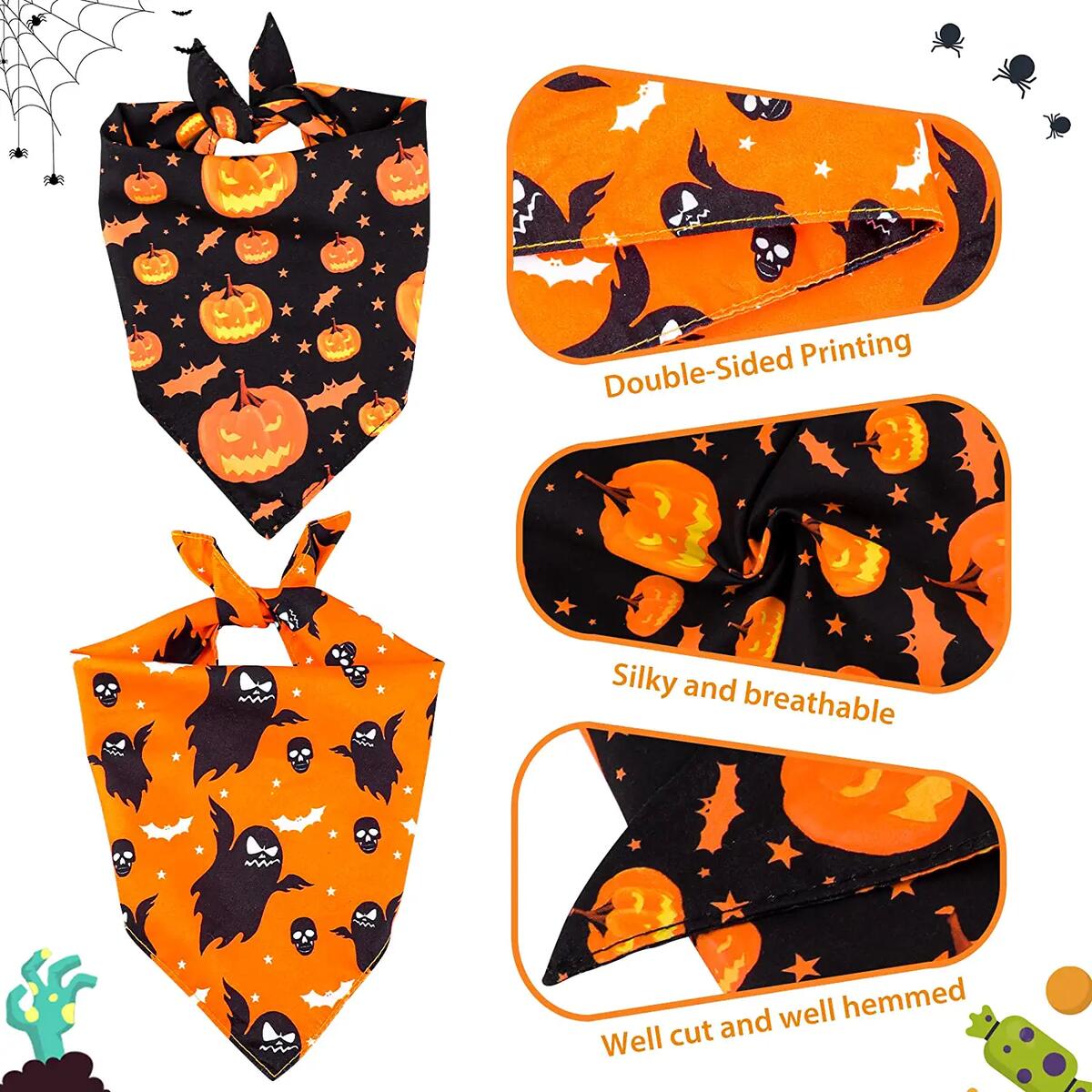 Viretec Halloween Dog Bandanas Deals - RebateKey