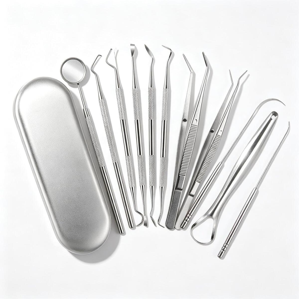 Dental Tools Set 8-in-1 Stainless Steel Teeth Cleaning Kit