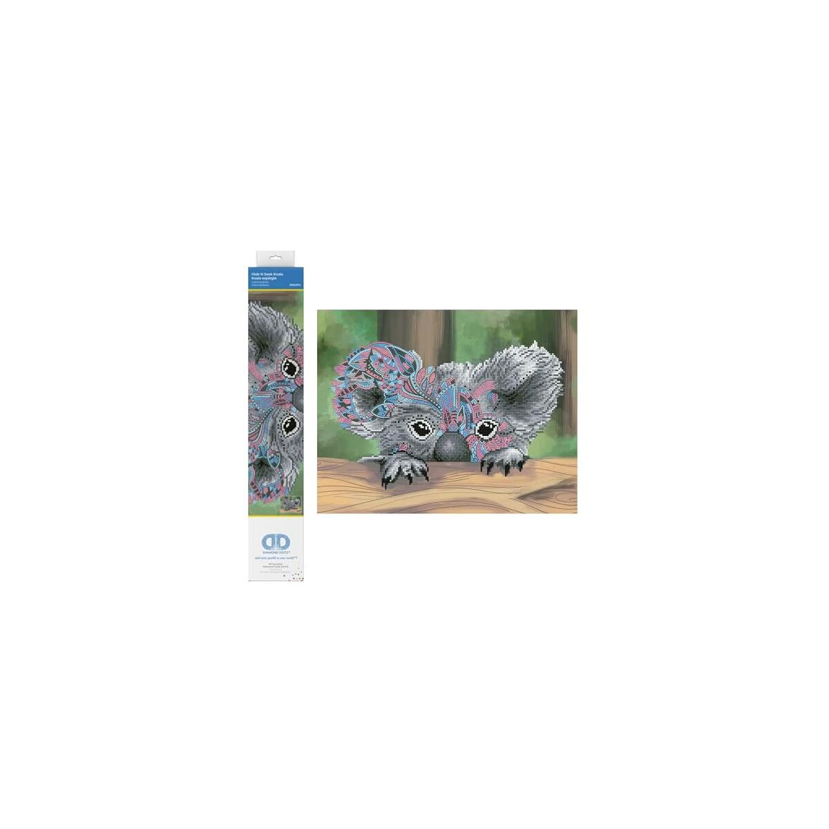 DIAMOND DOTZ Hide N Seek Koala Diamond Painting Kits for Adults - Diamond Art Kits a Relaxing Creative Craft Kit with Dotz Gems 17.9"x14"