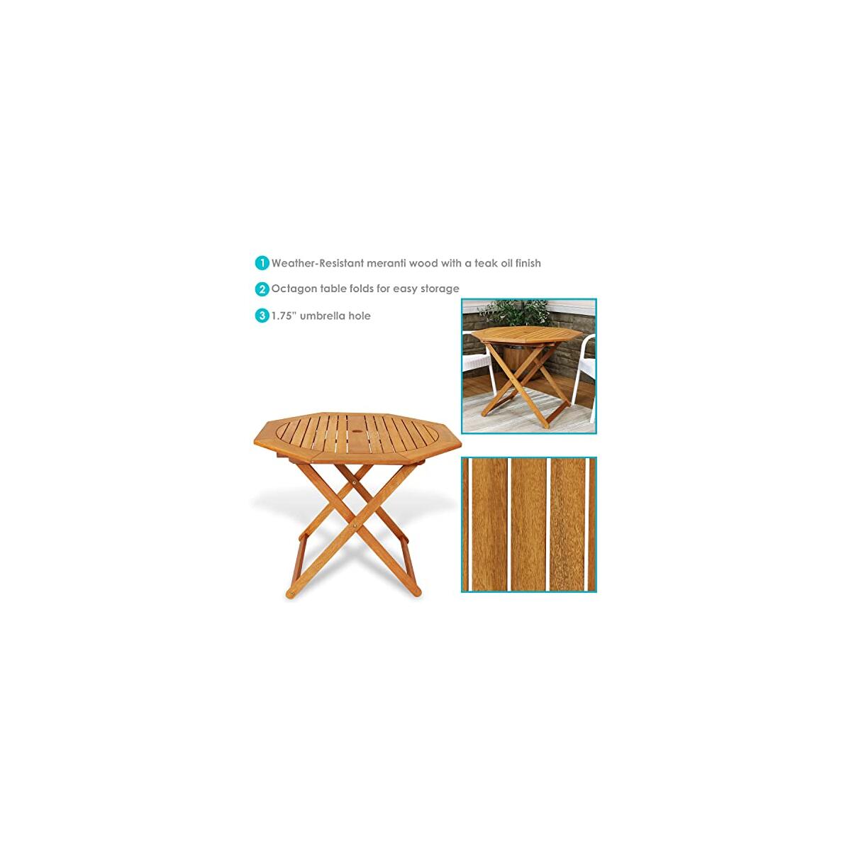 Sunnydaze Folding Meranti Wood Promo Codes - RebateKey