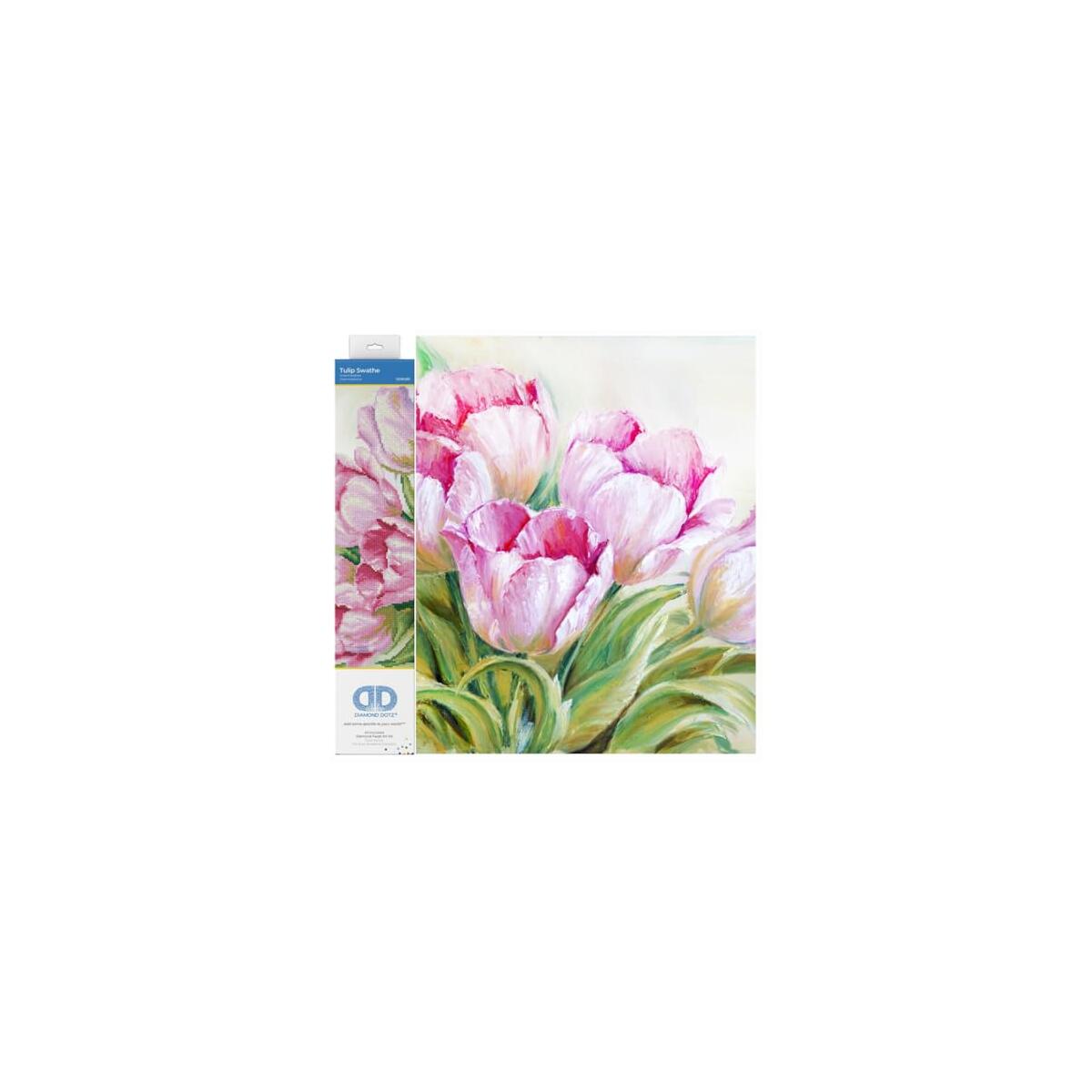 DIAMOND DOTZ Tulip Swathe Diamond Painting Kits for Adults - Diamond Art Kits a Relaxing Creative Craft Kit with Dotz Gems 16x20