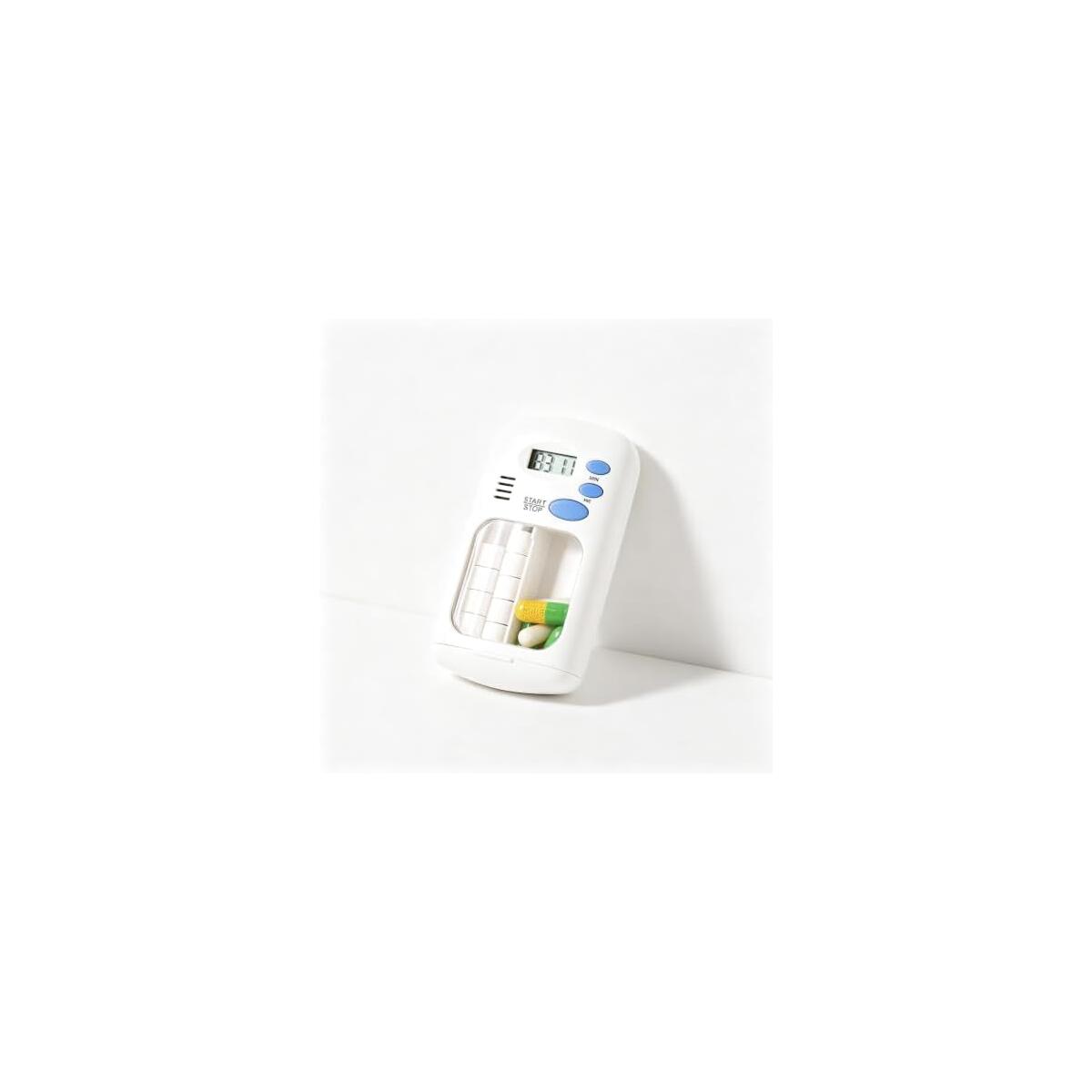 LCD Digital Smart Pill Box with Timer and Electric Alarm | Non-Stop Alarm, HD LCD Display, 3-Button Operation, BPA-Free Material, 30g Lightweight