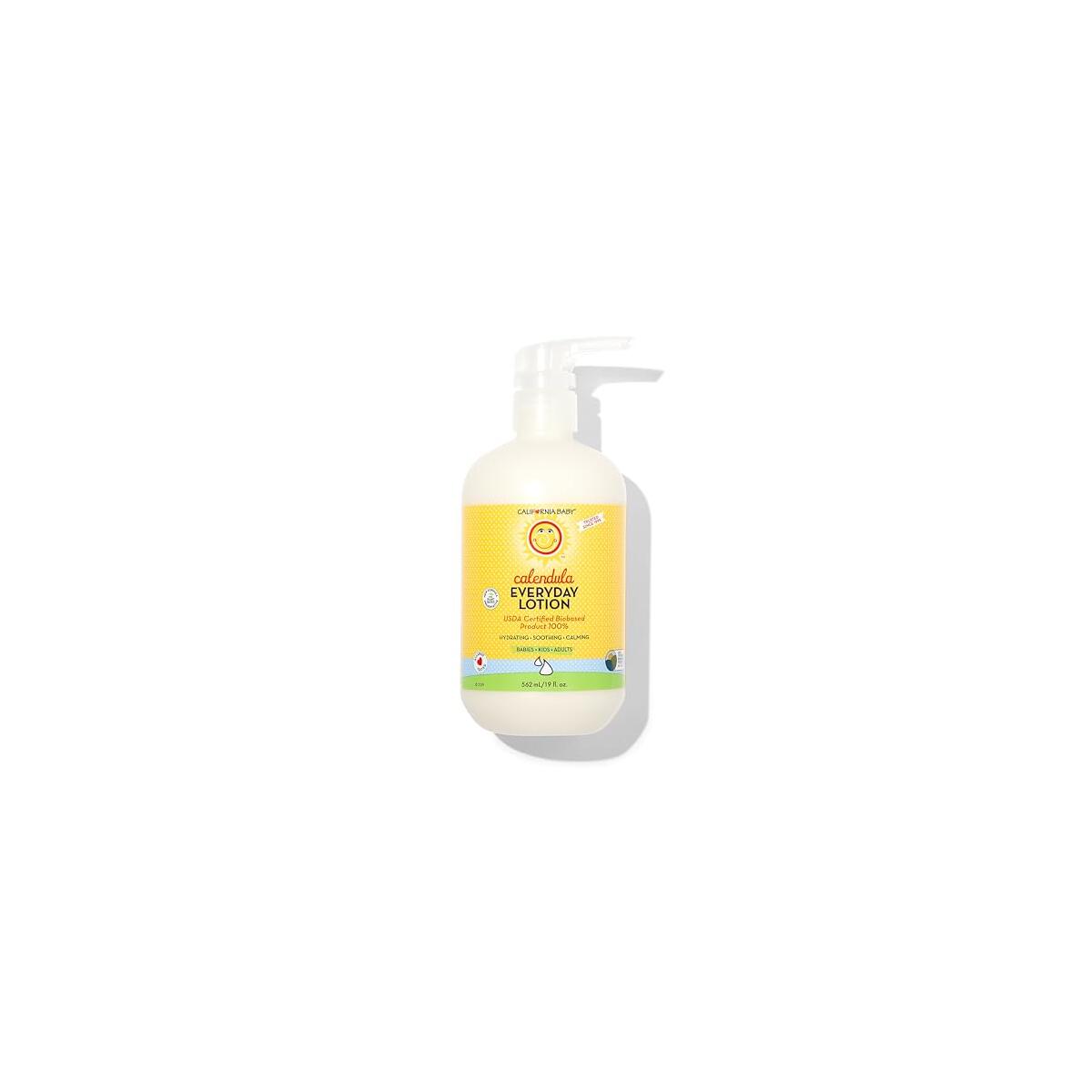 California Baby Calendula Lotion | 100% Plant-Based Moisturizer | Lavender Baby Lotion | Face Moisturizer For Dry Skin | Hypoallergenic | 19 oz.