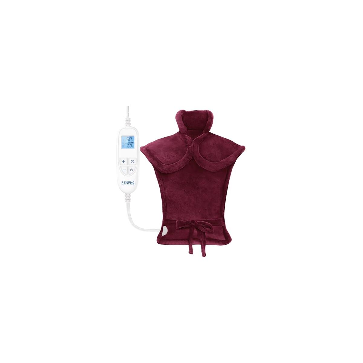 RENPHO Christmas Gifts for Women Men, Heating Pad for Neck and Shoulders and Back Pain Relief, Hsa Store Eligible Items, Electric Heat Pad for Period Cramps, Auto Shut Off, ETL Certified, 24