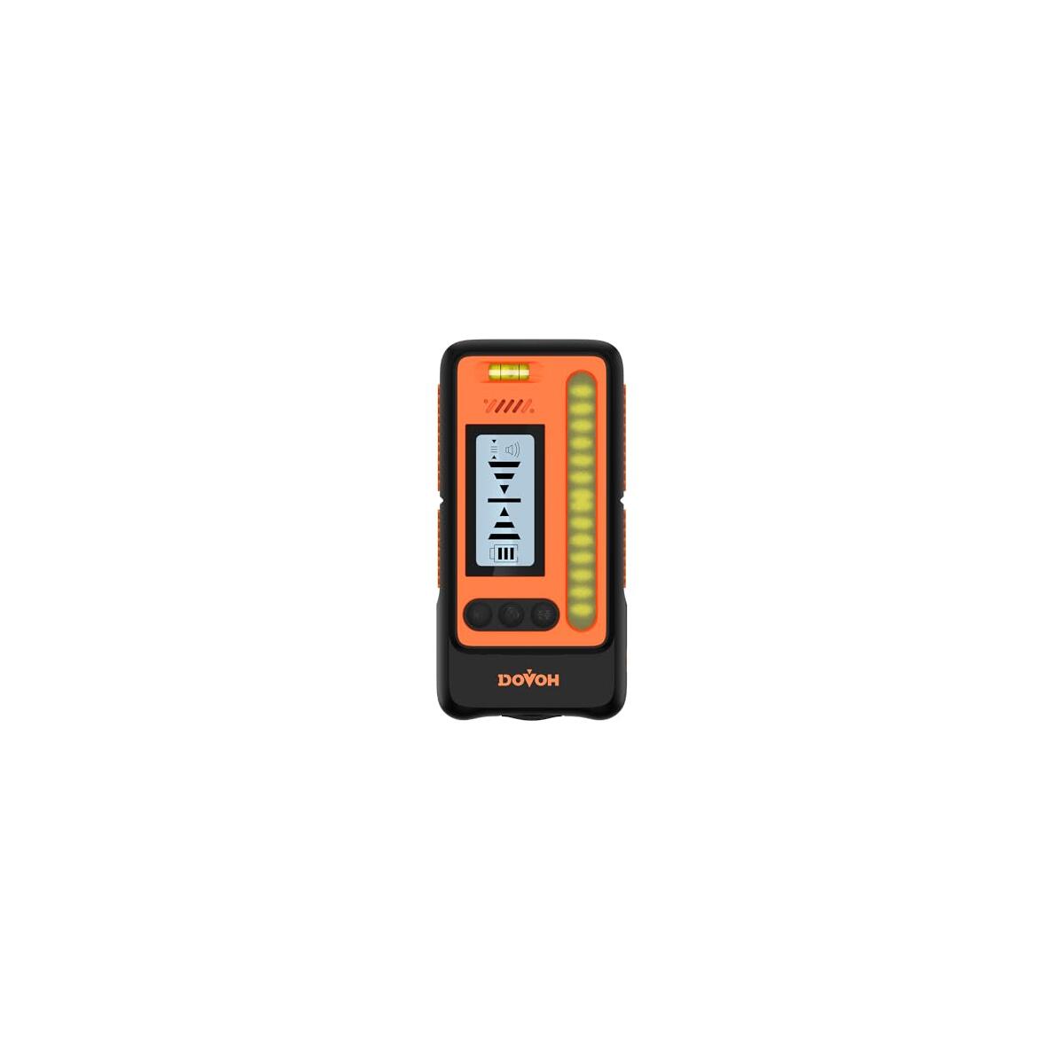 High Accuracy Laser Level Receiver : Dual LCD Display Laser Level Detector 197ft in Sunlight Outdoors, Loud Speaker, IP54 Shock-resistant, DR1
