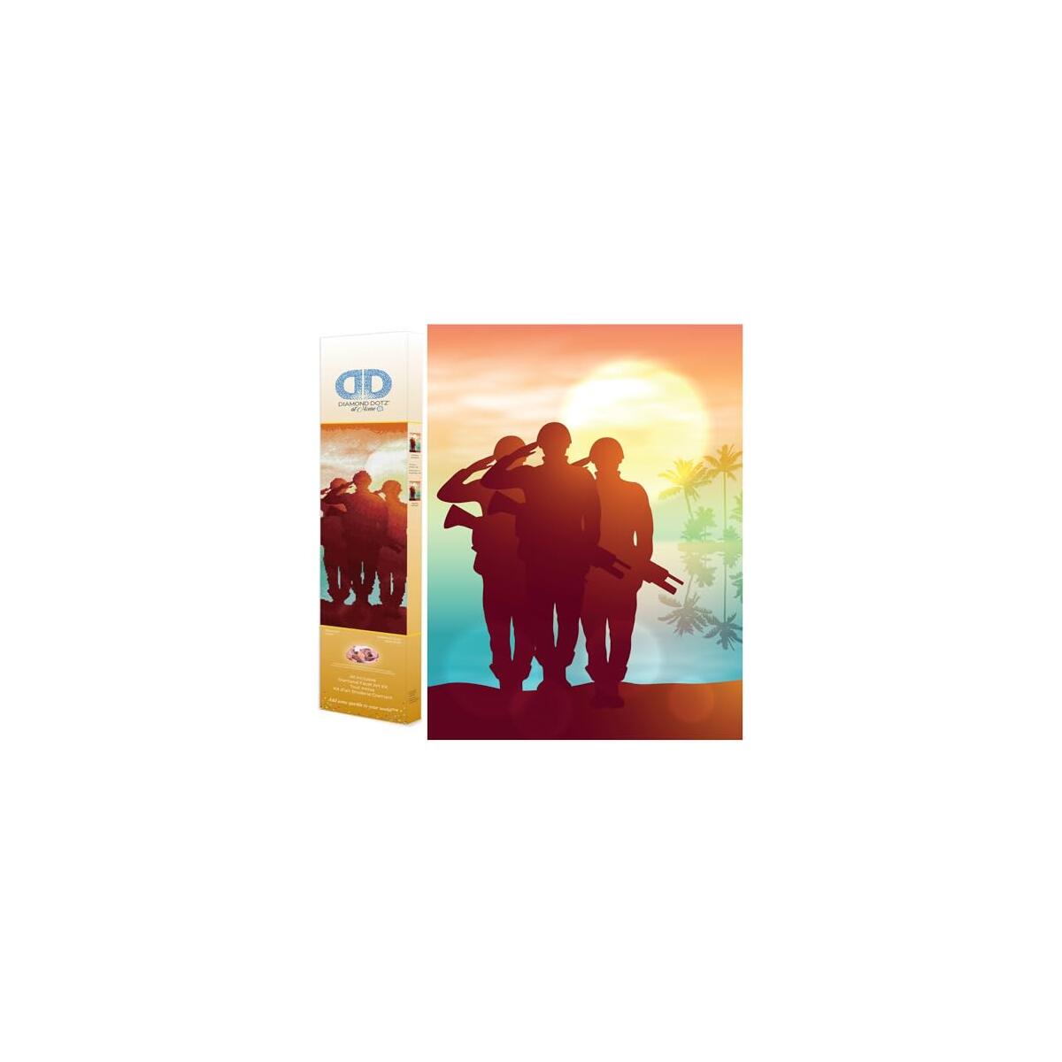 DIAMOND DOTZ at Home Soldiers at Dawn Diamond Painting Kits for Adults - Diamond Art Kits a Relaxing Creative Craft Kit with Dotz Gems 24x24