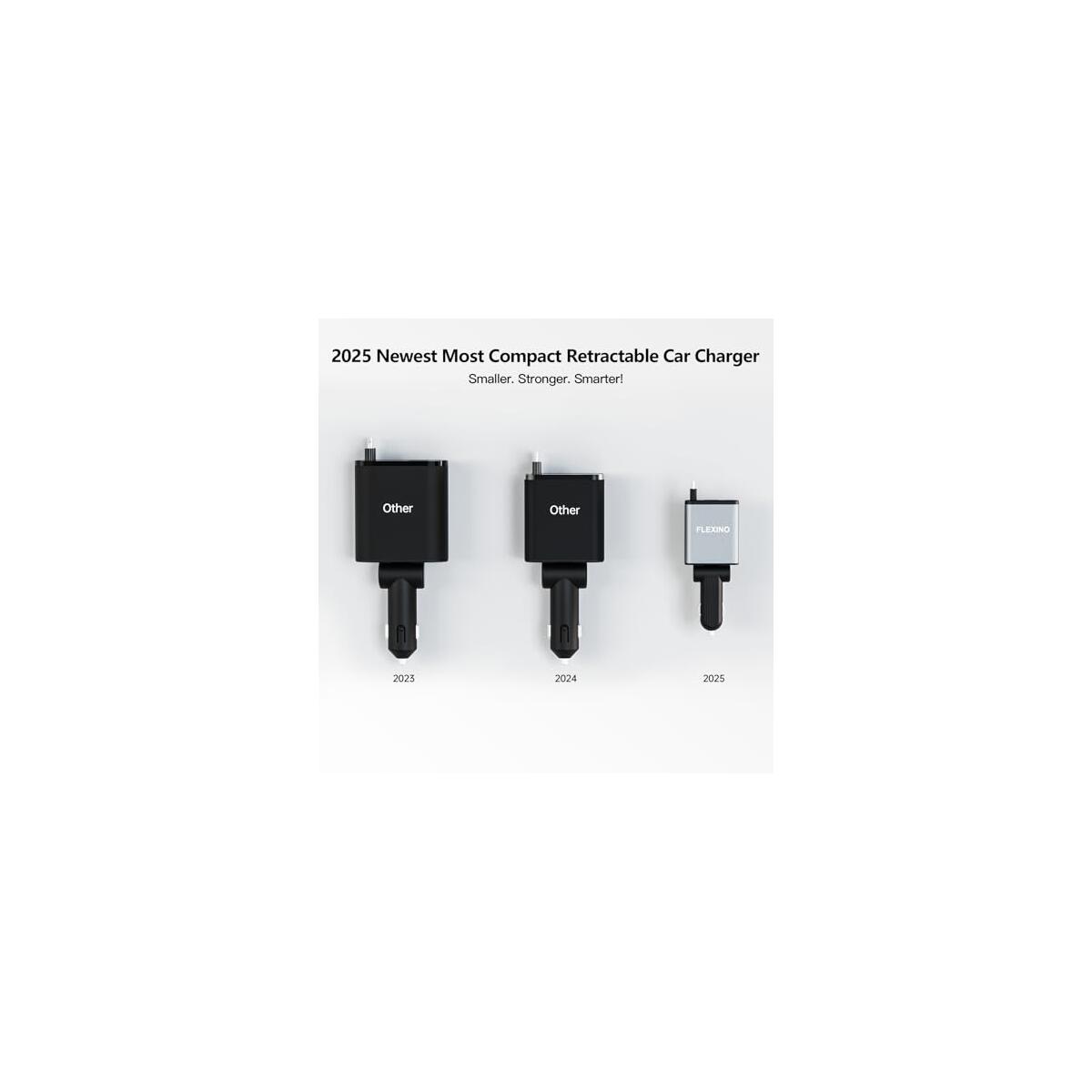 Flexino Retractable Car Charger For Iphone 16 Promo Codes - RebateKey