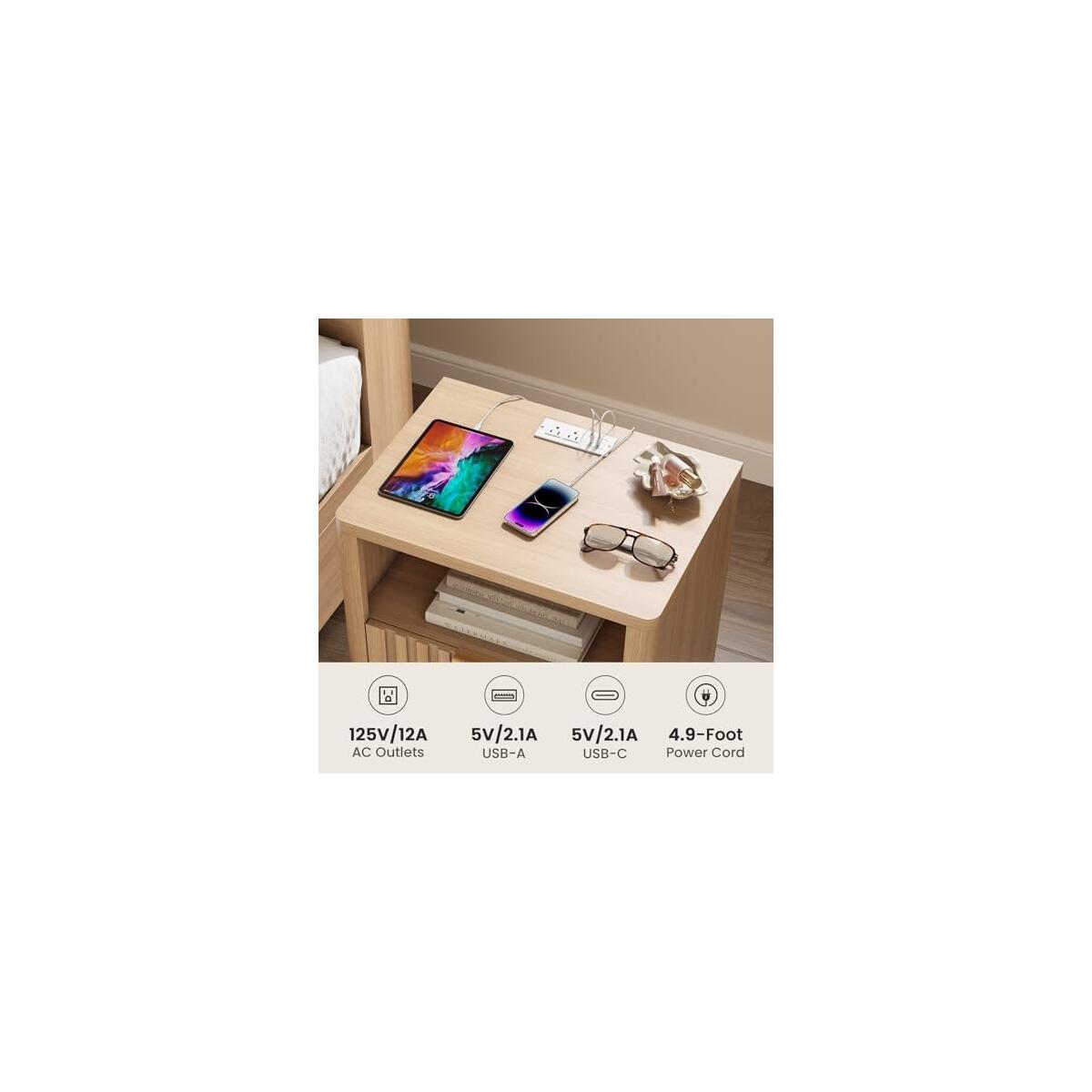 Fluted Nightstand Set Of Deals - RebateKey
