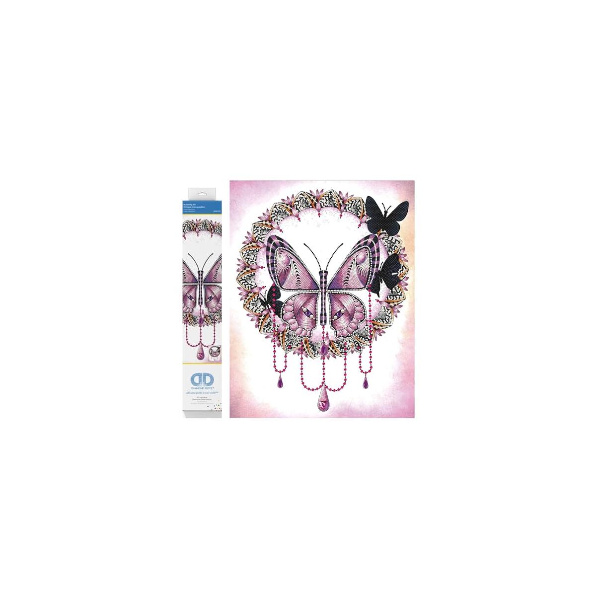 DIAMOND DOTZ Butterfly Nature Diamond Painting Kits for Adults - Diamond Art Kits a Relaxing Creative Craft Kit with Dotz Gems 20.3"x16.3"