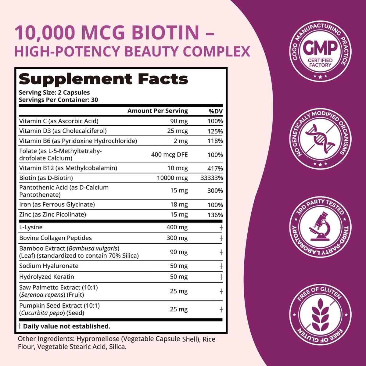 Biotin 10000mcg Coupons - RebateKey