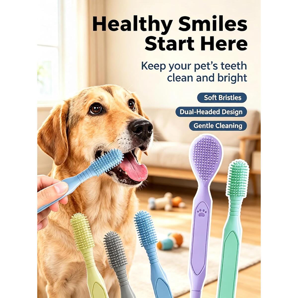 Silicone Double Headed Pet Toothbrush Coupon - RebateKey