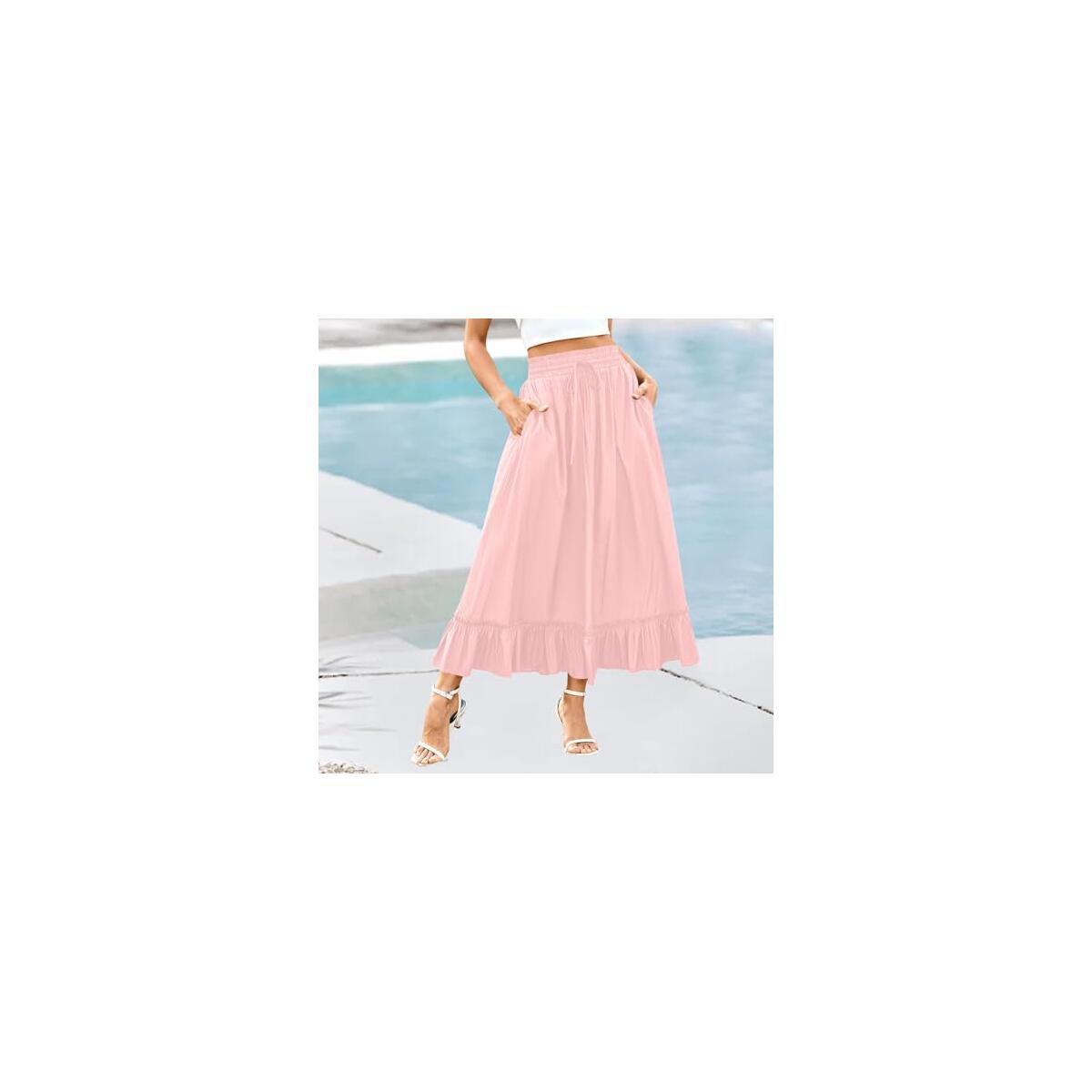 Pbnbp High Waist Tiered Skirts For Women Deal - RebateKey