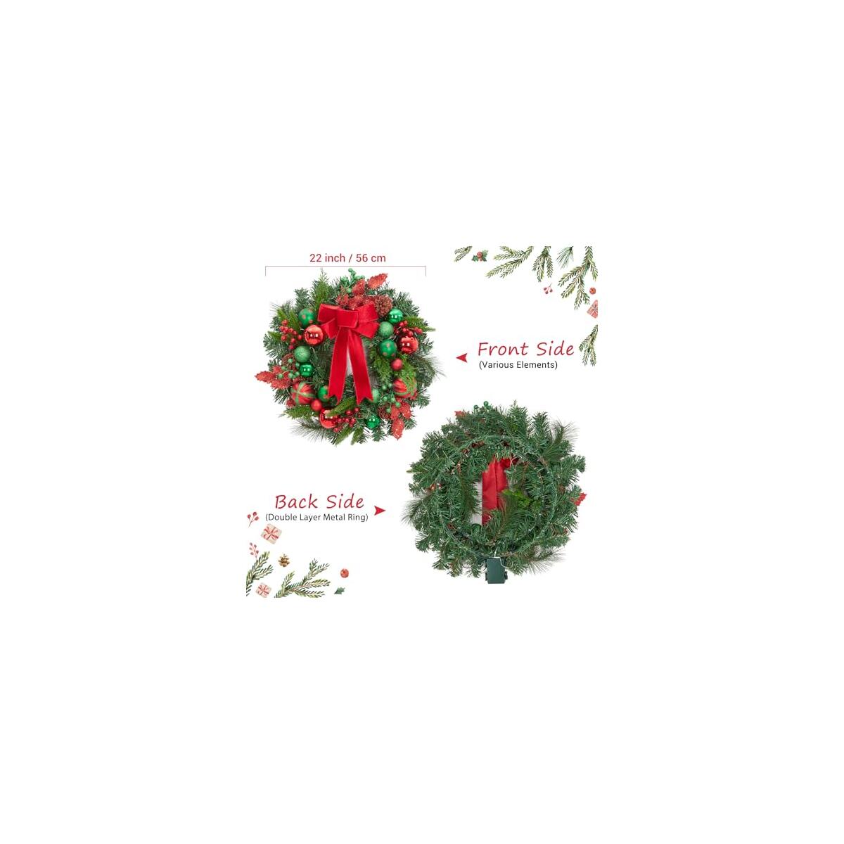 Garveehome Pre Lit Christmas Wreath Deals - RebateKey