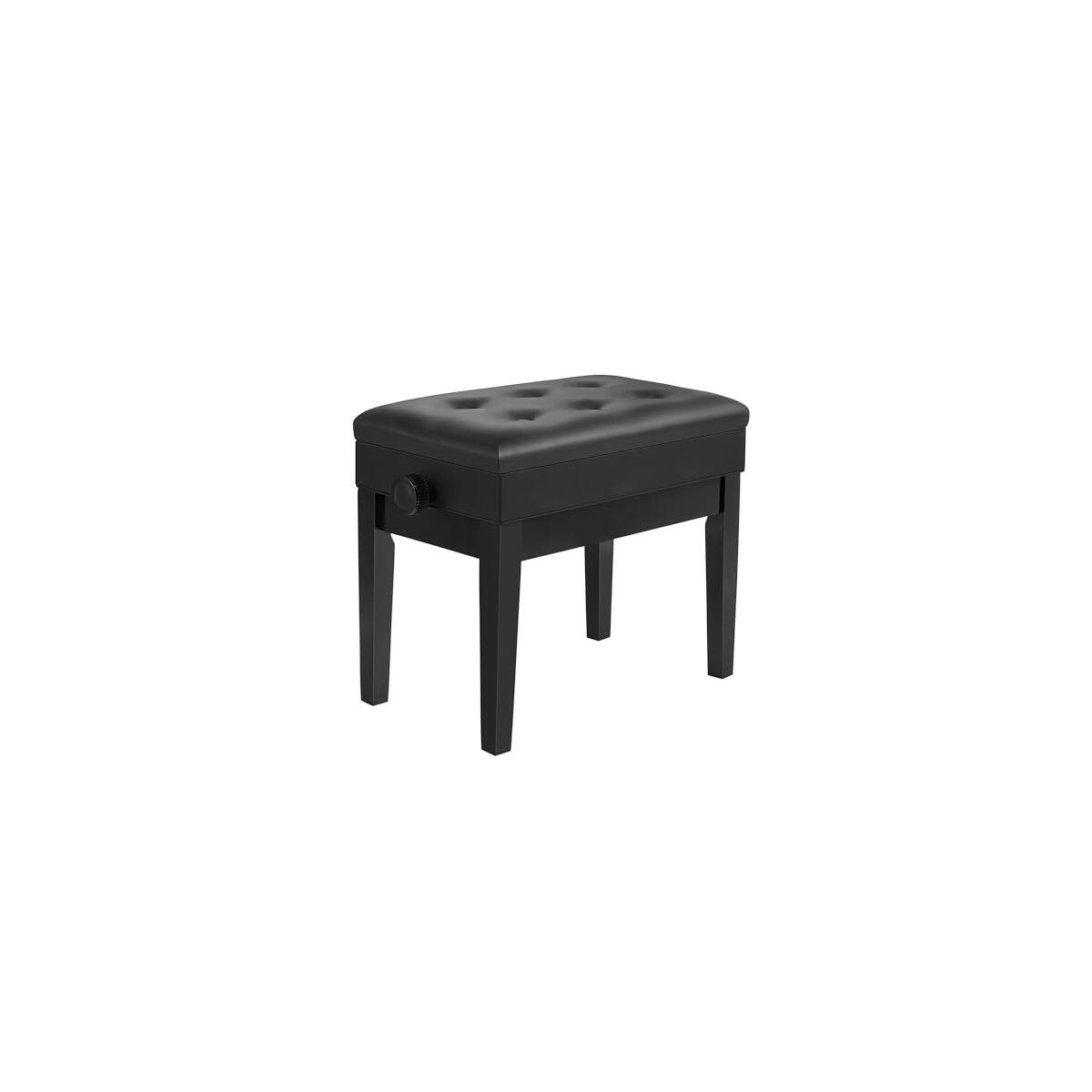 SONGMICS Adjustable Wooden Piano Bench Stool with Sheet Music Storage Black ULPB57H