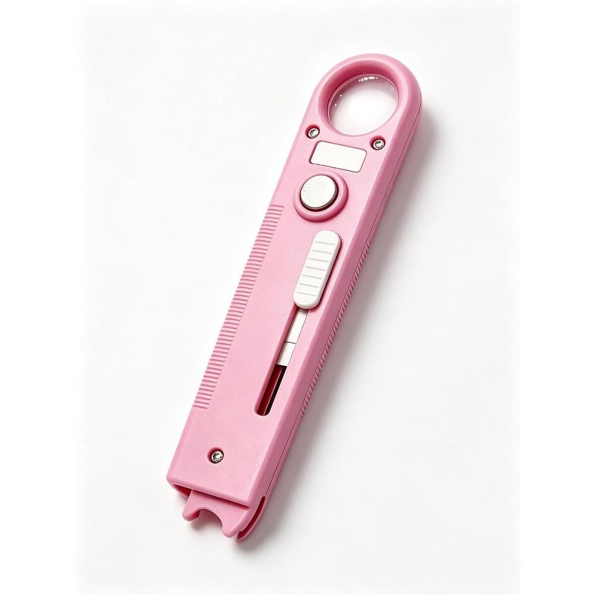 4-in-1 Sewing Needle Threader with Magnifying Lens, Pink