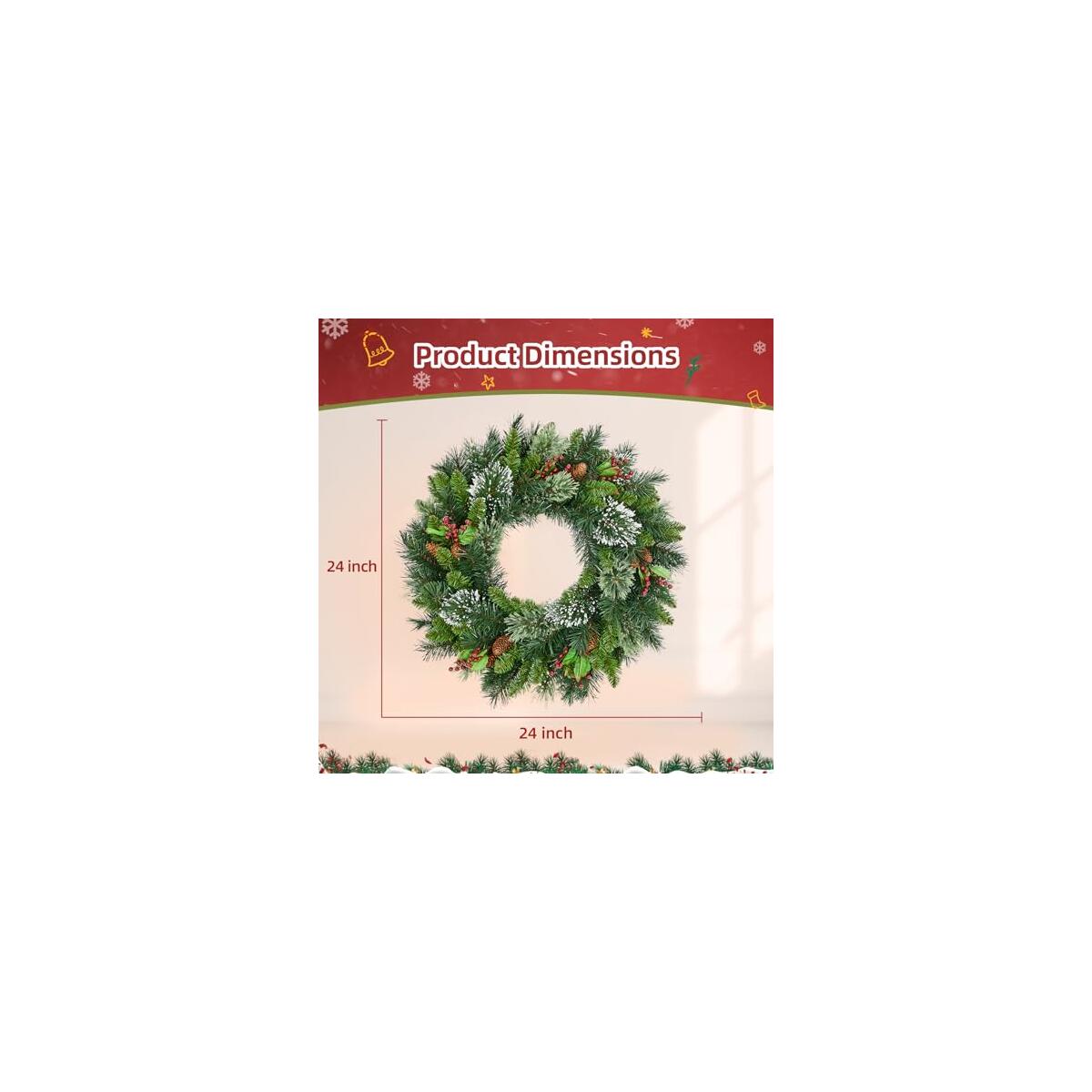 Garvee Pre Lit Christmas Wreath Deal - RebateKey