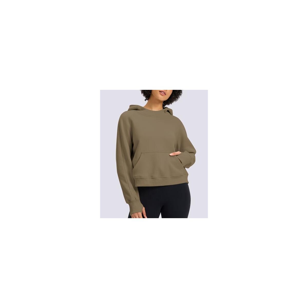 Womens Cropped Hoodies Mock Neck Sweatshirts Deal - RebateKey